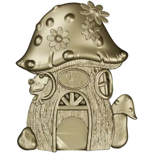 Toadstool Cottage - STL 3D model for CNC router