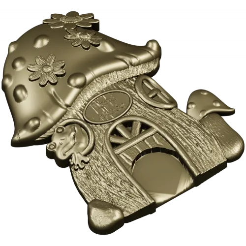 Toadstool Cottage - STL 3D model for CNC router