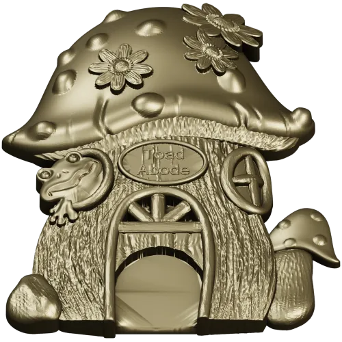 Toadstool Cottage - STL 3D model for CNC router