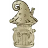 Fairy Mushroom Cottage STL Relief