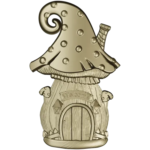 Fairy Mushroom Cottage STL Relief