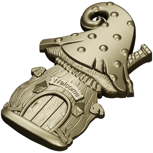 Fairy Mushroom Cottage STL Relief