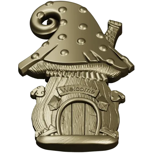 Fairy Mushroom Cottage STL Relief