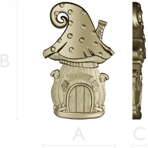 Fairy Mushroom Cottage STL Relief