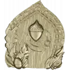 Oak Acorn Portal - high-relief STL 3D model for CNC milling