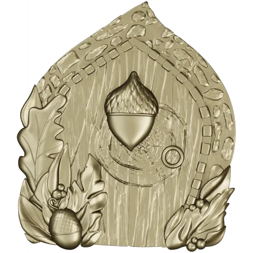 Oak Acorn Portal - high-relief STL 3D model for CNC milling