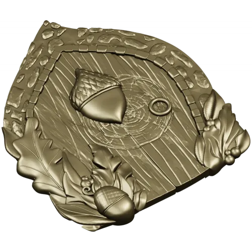 Oak Acorn Portal - high-relief STL 3D model for CNC milling