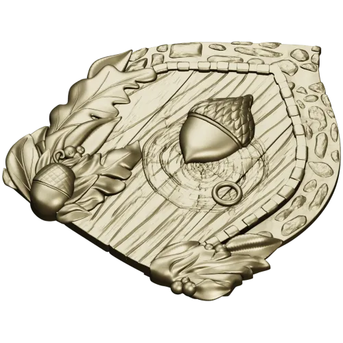 Oak Acorn Portal - high-relief STL 3D model for CNC milling