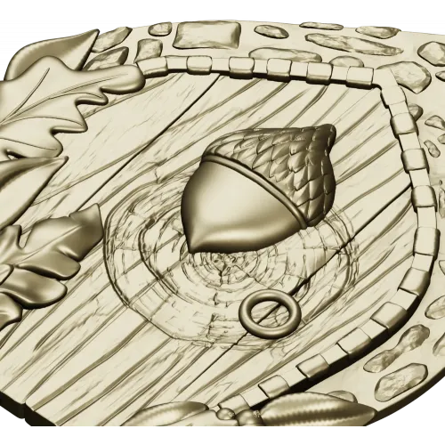 Oak Acorn Portal - high-relief STL 3D model for CNC milling