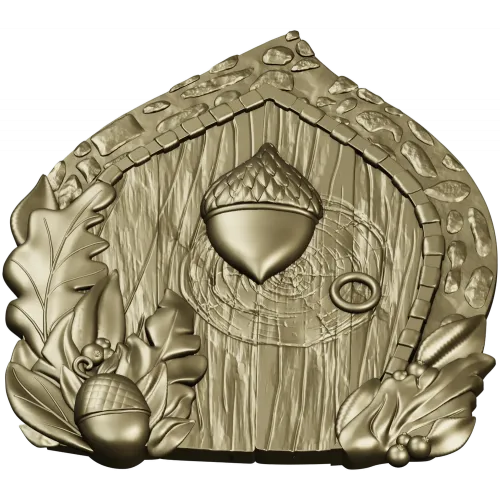 Oak Acorn Portal - high-relief STL 3D model for CNC milling