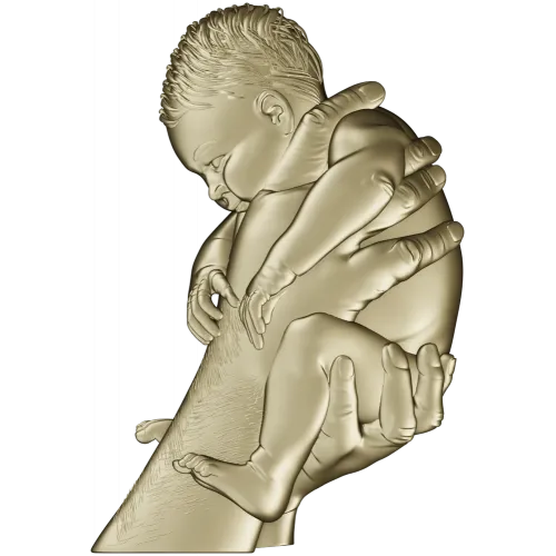 Ребёнок в ладонях - 3D модель STL для ЧПУ