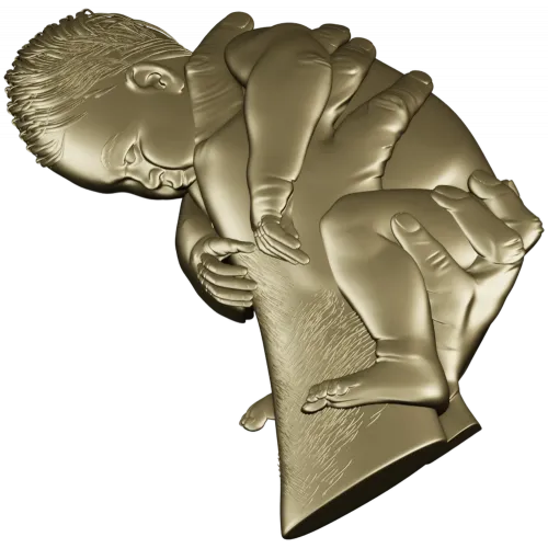 Ребёнок в ладонях - 3D модель STL для ЧПУ