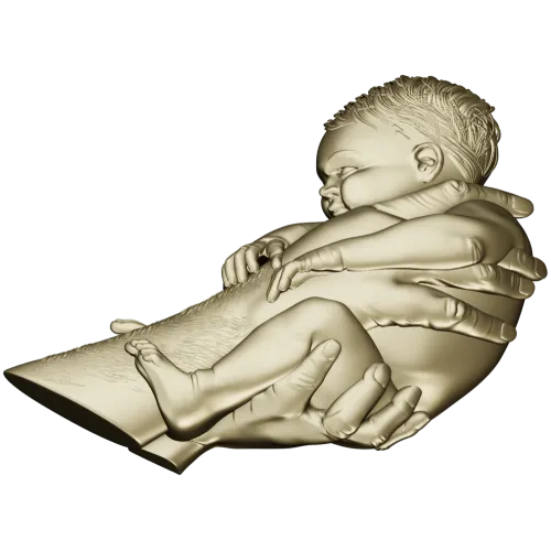 Ребёнок в ладонях - 3D модель STL для ЧПУ