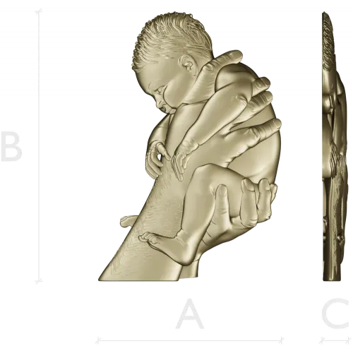 Ребёнок в ладонях - 3D модель STL для ЧПУ