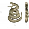 Coiled Viper - high-relief STL 3D model for CNC milling