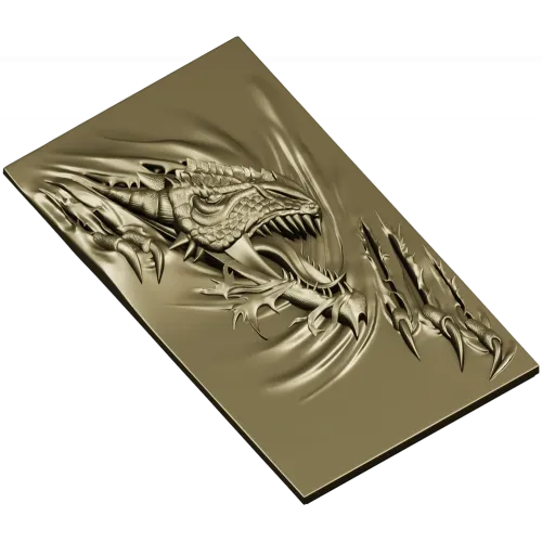 3D модель STL - Разрывающий Дракон для ЧПУ панелей
