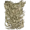 Embermane Dragon Head - high-relief 3D STL model for CNC carving