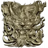 Embermane Dragon Head - high-relief 3D STL model for CNC carving