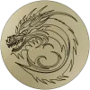 Dragon Wave Medallion - STL 3D Model for CNC