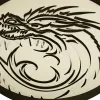 Dragon Wave Medallion - STL 3D Model for CNC