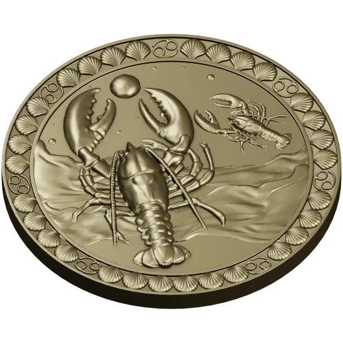 Медальон Морской рак - STL для ЧПУ