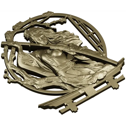 stl модель "Гейша-воительница" - 3d модель stl для ЧПУ