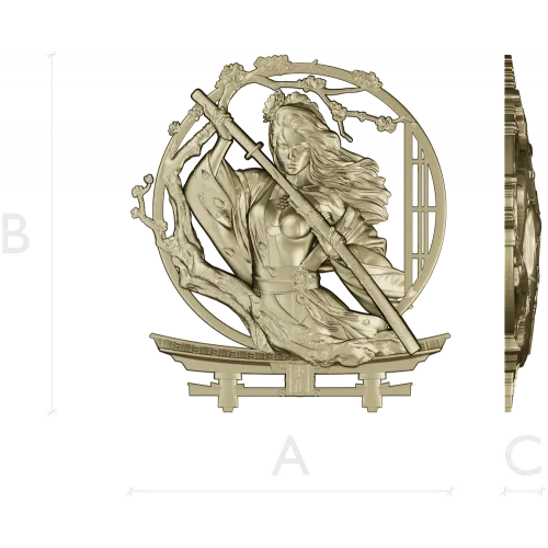 stl модель "Гейша-воительница" - 3d модель stl для ЧПУ