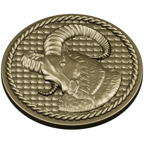 Медальон с головой барана - 3D модель STL для ЧПУ