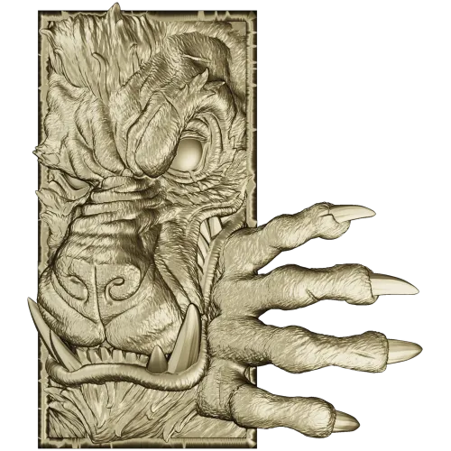 Wolf Paw Breakthrough - high-relief STL for CNC