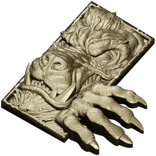 Wolf Paw Breakthrough - high-relief STL for CNC