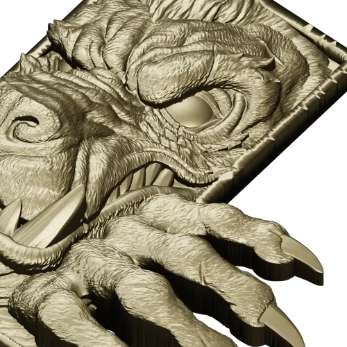 Wolf Paw Breakthrough - high-relief STL for CNC