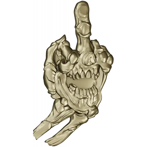 Defiant Skullhand - 3D STL model for CNC relief