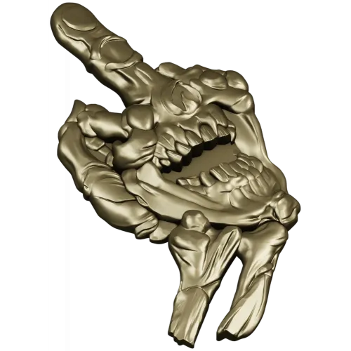 Defiant Skullhand - 3D STL model for CNC relief