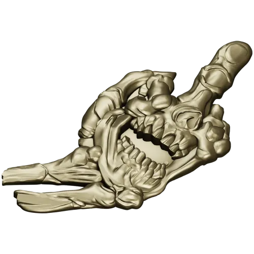 Defiant Skullhand - 3D STL model for CNC relief