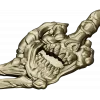 Defiant Skullhand - 3D STL model for CNC relief