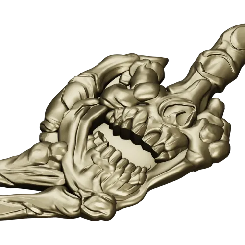 Defiant Skullhand - 3D STL model for CNC relief