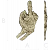 Defiant Skullhand - 3D STL model for CNC relief