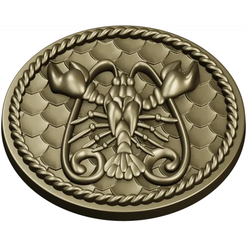 Cancer Zodiac Medallion STL - 3D Model for CNC Milling