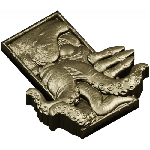 Kraken Embrace - octopus relief STL 3D model for CNC