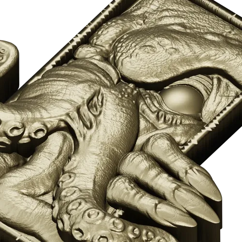 Kraken Embrace - octopus relief STL 3D model for CNC