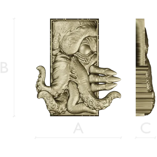 Kraken Embrace - octopus relief STL 3D model for CNC