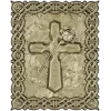 Celtic Cross with Rose - Relief Panel STL for CNC