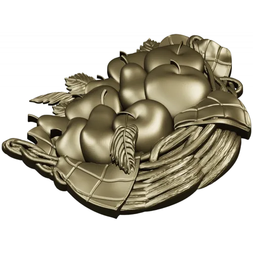 Fruit Basket Relief STL for CNC
