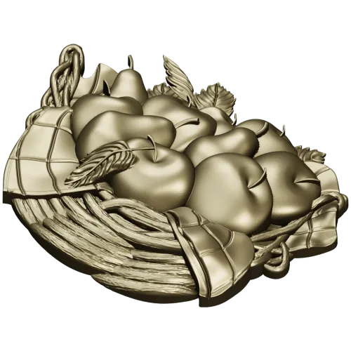 Fruit Basket Relief STL for CNC