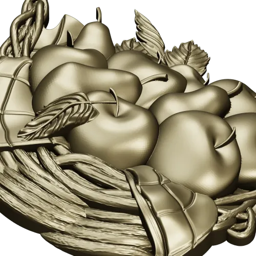 Fruit Basket Relief STL for CNC