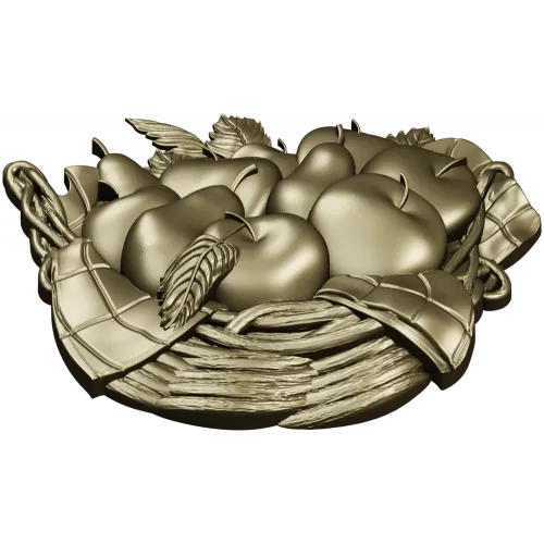 Fruit Basket Relief STL for CNC