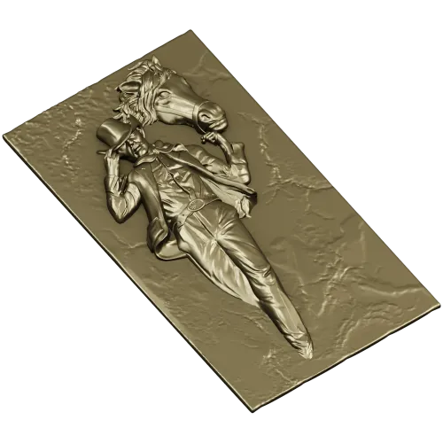 Cowboy and Horse High-Relief STL for CNC Routing