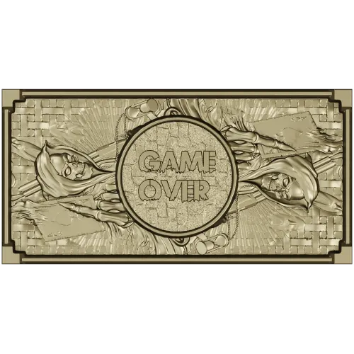 Game Over High-Relief Plaque STL for CNC