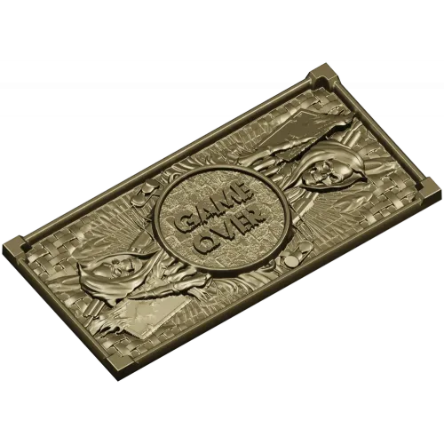 Game Over High-Relief Plaque STL for CNC