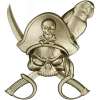 Pirate Skull with Parrot - STL 3D Model for CNC